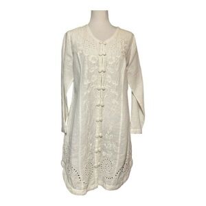 Soft Surroundings Linen Blend Tunic Top Size S